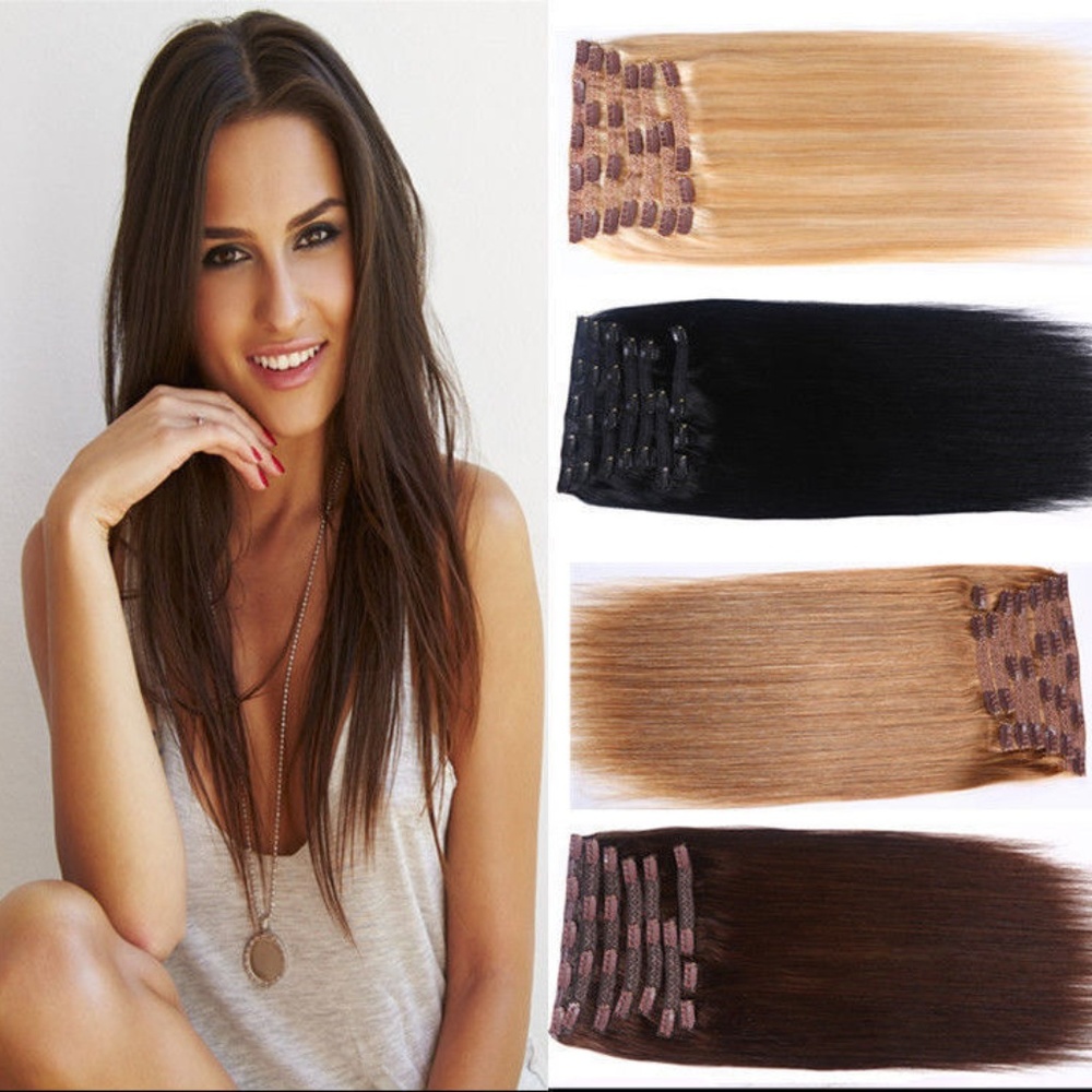 Straight Hair Extensions #12 Golden Brown 26“